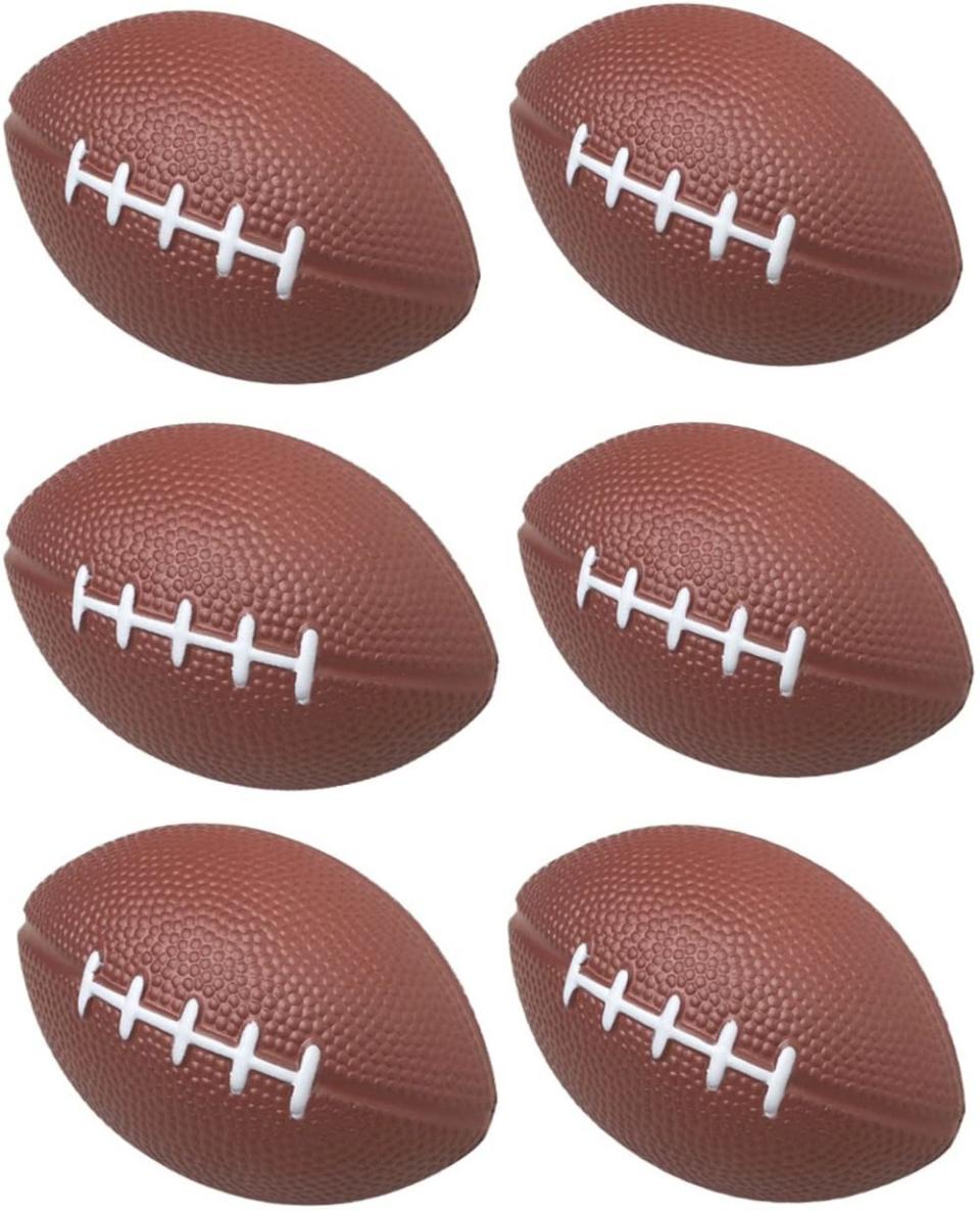 Brown foam footballs