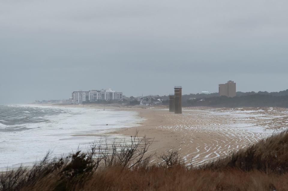 View of Rehoboth Beach from Herring Point at Cape Henlopen State Park near Lewes.