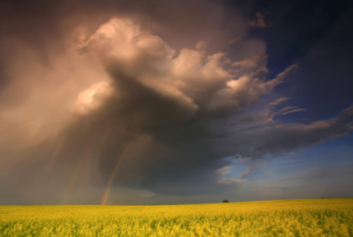 Severe storms continue across Alberta on Friday evening