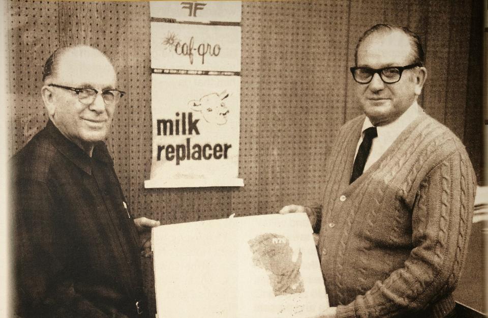 Claude and Bert Blain, the founders of Blain's Farm & Fleet, together in 1978.