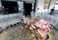 L'extérieur d'un supermarché. AFP