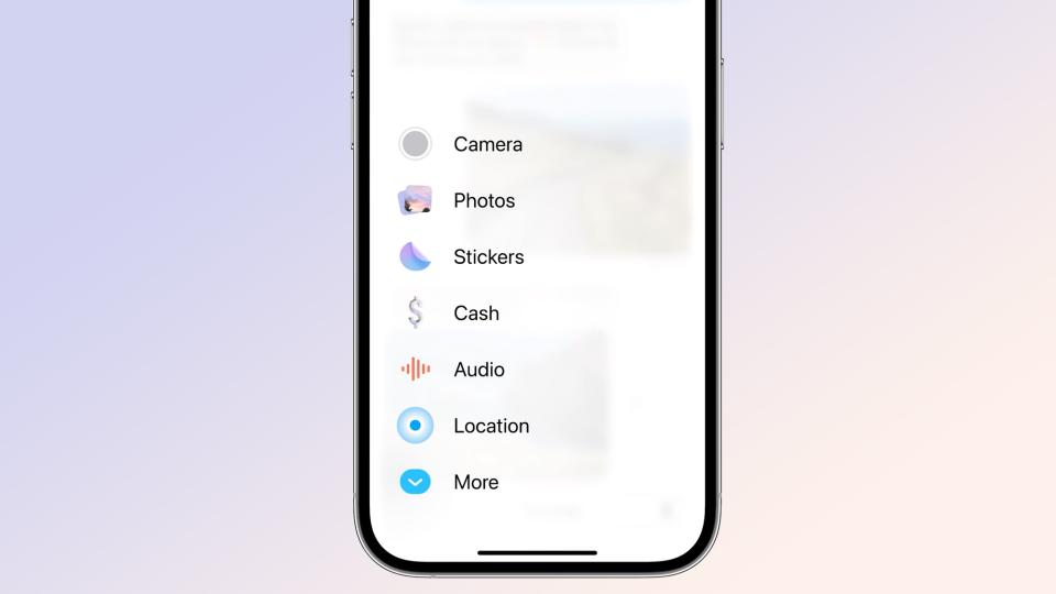 An image of iMessage apps on iOS 17