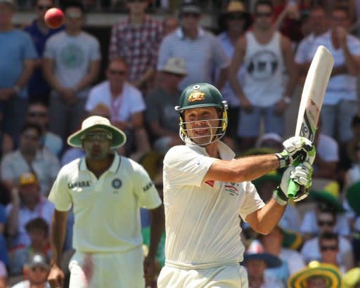 Ricky Ponting (R), pictured here on January 25, needs a rest but he cannot afford to leave the senior batsman out of the Australia team with regular skipper Michael Clarke injured, coach Mickey Arthur said Saturday