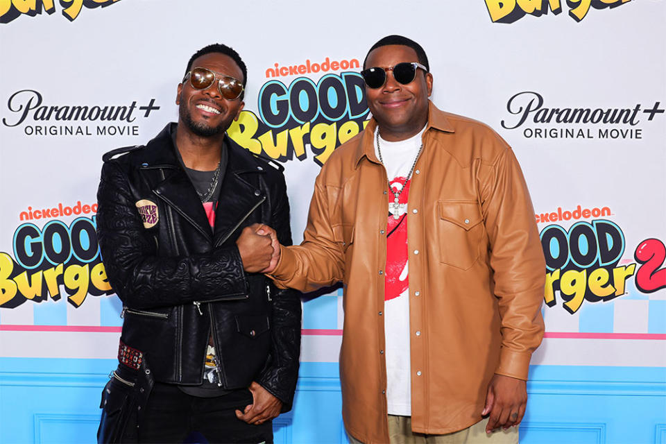 Kel Mitchell and Kenan Thompson attend the "Good Burger 2" World Premiere at Regal Union Square on November 14, 2023 in New York City.