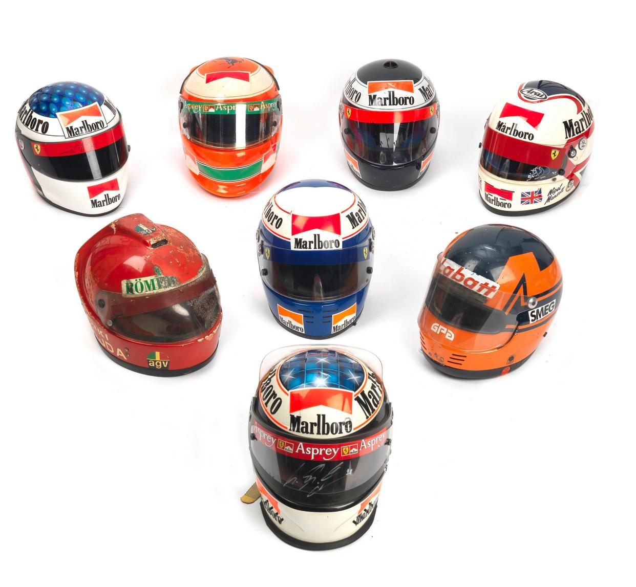 Several iconic helmets are being put up for auction by Bonhams