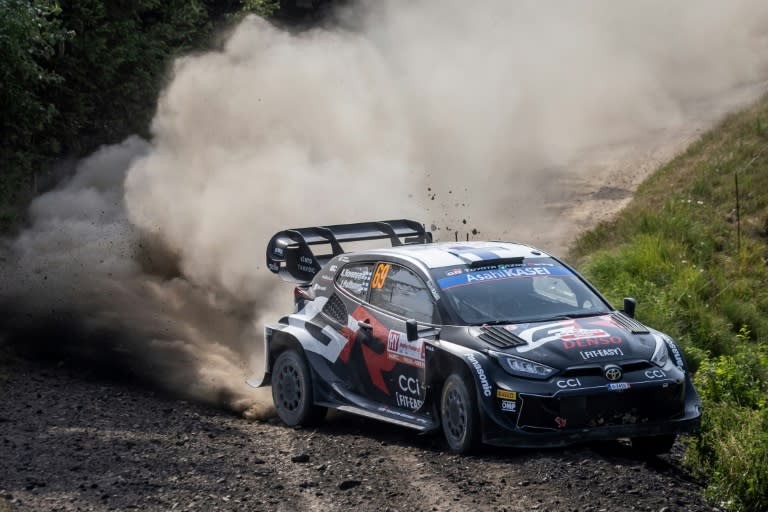 Le Finlandais Kalle Rovanperä (Toyota) vainqueur du rallye de Pologne, le 30 juin 2024 près du village de Nowy Probark (Wojtek Radwanski)