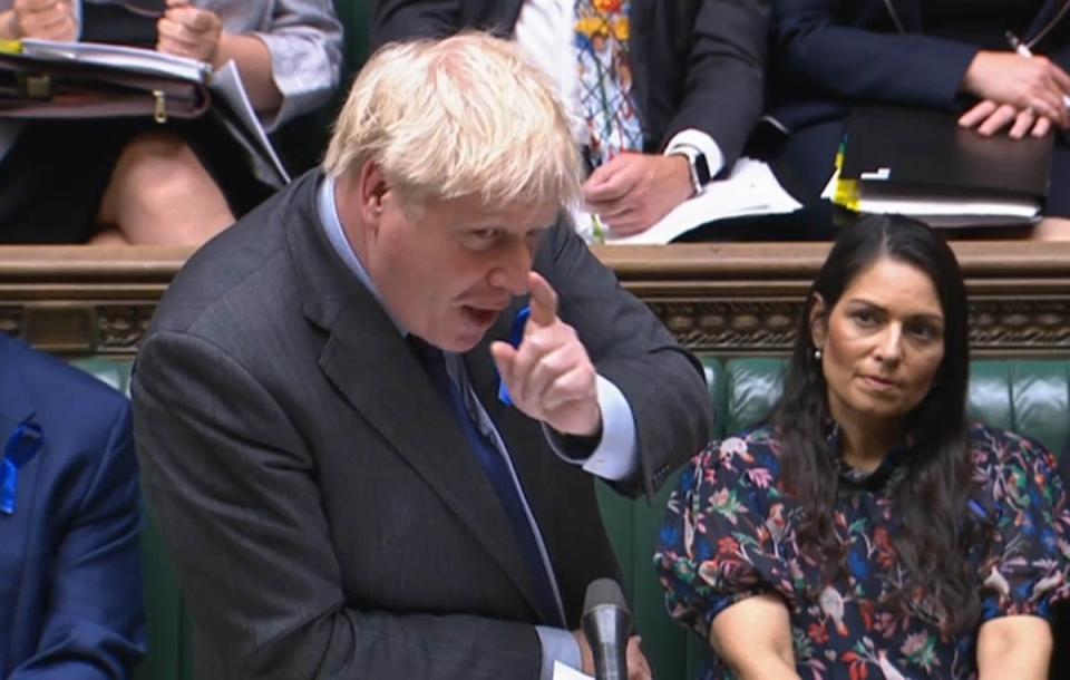 Prime Minister Boris Johnson clashed with Sir Keir Starmer over the rail strikes (House of Commons/PA) (PA Wire)