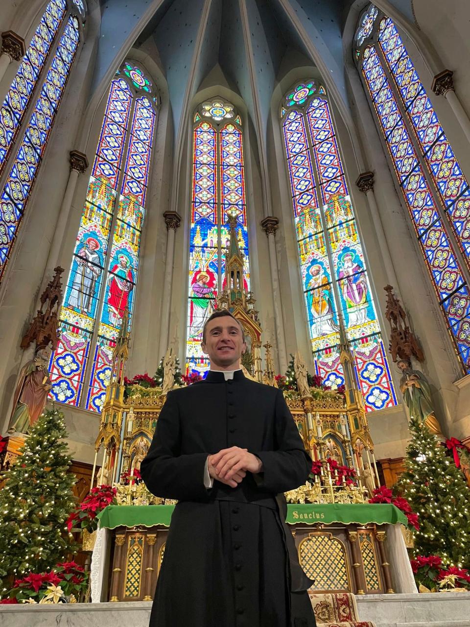 Reverend Canon Jean-Baptiste Commins, of St. Joseph Shrine is featured in the new documentarty "Detroit - The City of Churches" along with a number of landmark Detroit churches.