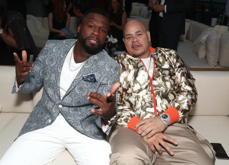 WEST HOLLYWOOD, CA – JUNE 23: Curtis “50 Cent” Jackson and Fat Joe attend STARZ “Power” Season 4 L.A. Screening And Party at The London West Hollywood on June 23, 2017 in West Hollywood, California. (Photo by Todd Williamson/Getty Images for STARZ)