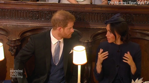 Body language expert believes Harry and Meghan had a bit of a tiff at Eugenie’s royal wedding. Source: This Morning