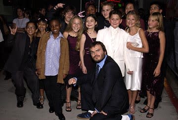 Jack Black and the 'School of Rock' kids at the LA premiere of Paramount's The School of Rock