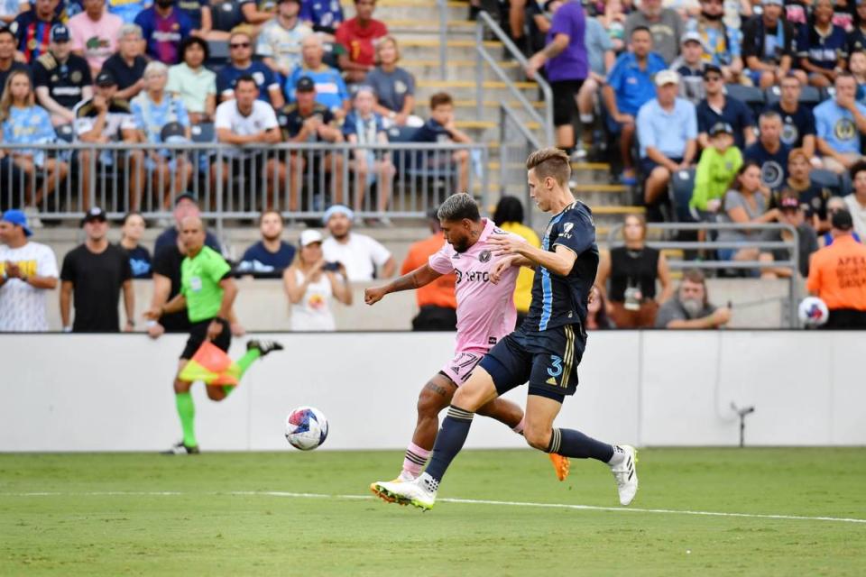 El delantero del Inter Miami Josef Martínez anotó un gol ante Philadelphia Union, en el partido de semifinal de la Leagues Cup, celebrado el 15 de agosto de 2023 en Filadelfia.