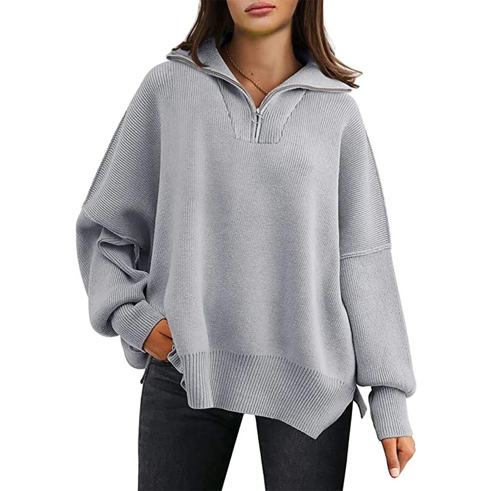 Efan Quarter-Zip Collared Sweater