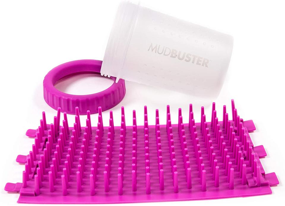 The MudBuster assembles to create an easy way to clean your dog's paws. (Image via Amazon)