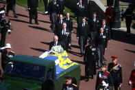 <p>Funeral do príncipe Philip, no Castelo de Windsor. Foto: REUTERS/Hannah McKay/Pool</p> 