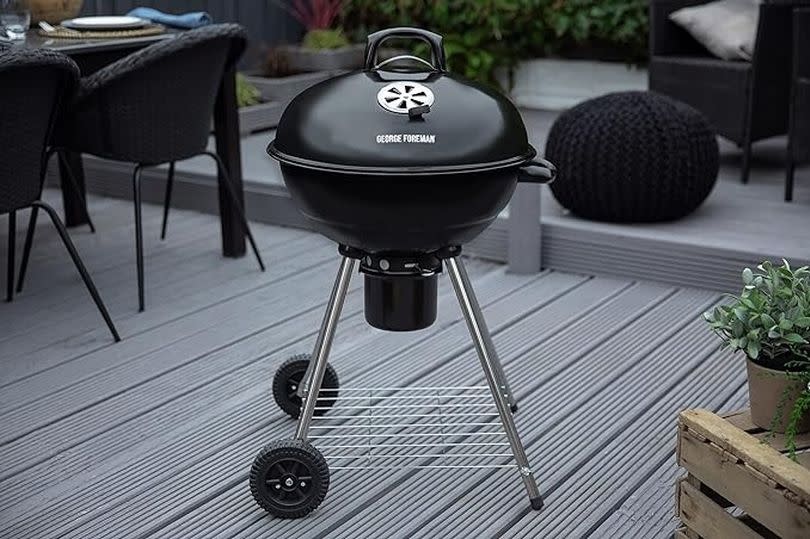 The George Foreman Portable Charcoal BBQ