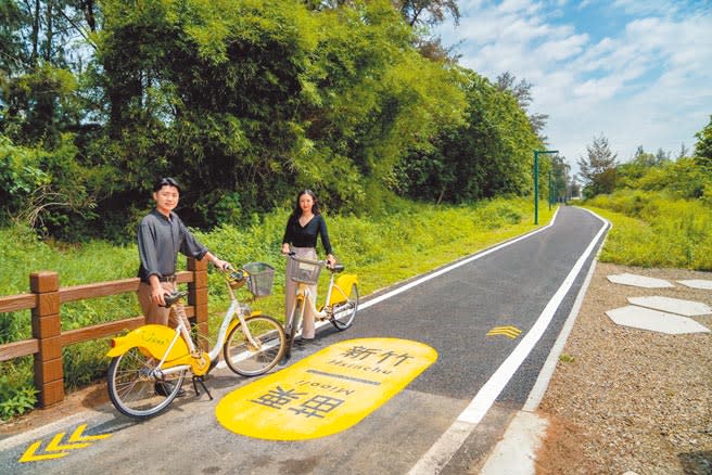 總長60公里的「竹苗自行車道」本周六正式通車，愛好自行車運動的朋友，本周末起即可一路從新竹市沿海景點連接苗栗。（陳育賢攝）