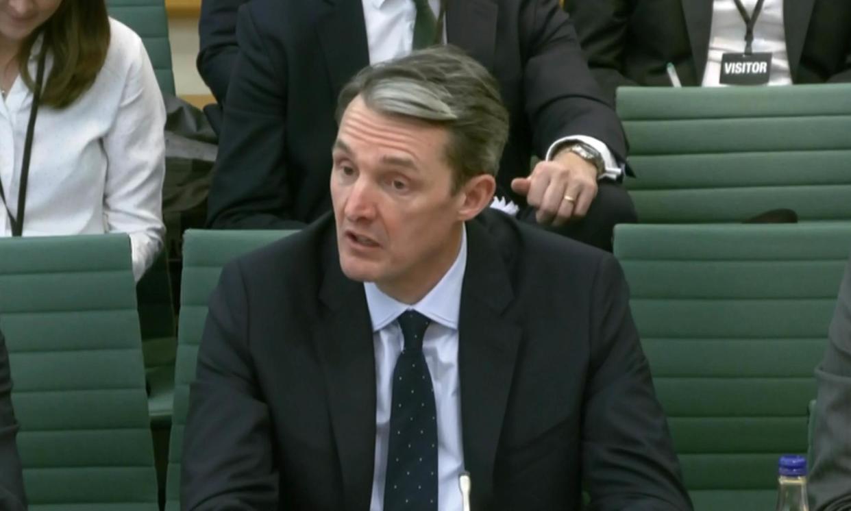 <span>Paul Thwaite, CEO of NatWest, appearing before the Commons Treasury committee.</span><span>Photograph: House of Commons/UK Parliament/PA</span>