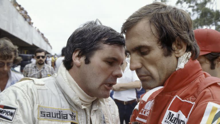 Alan Jones y Carlos Reutemann, enemigos íntimos a partir del Gran Premio de Brasil 1981; cuando la Fórmula 1 se presentó dos semanas después en la Argentina, el australiano fue abucheado por el público