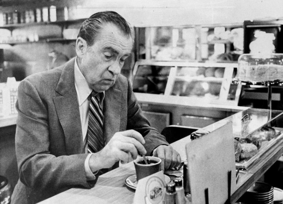 Richard Nixon in a diner on New York’s Upper East Side.