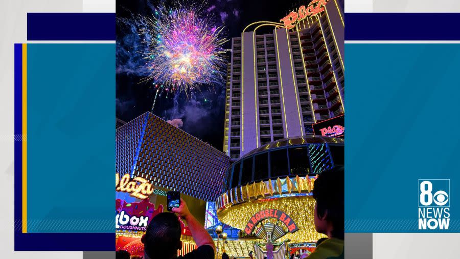 <em>The Plaza Hotel & Casino will celebrate the start of every weekend this summer with a live fireworks show on Friday nights at 9:15 p.m., beginning May 24 for Memorial Day weekend through Aug. 30 for Labor Day weekend.</em> (The Plaza Hotel & Casino)