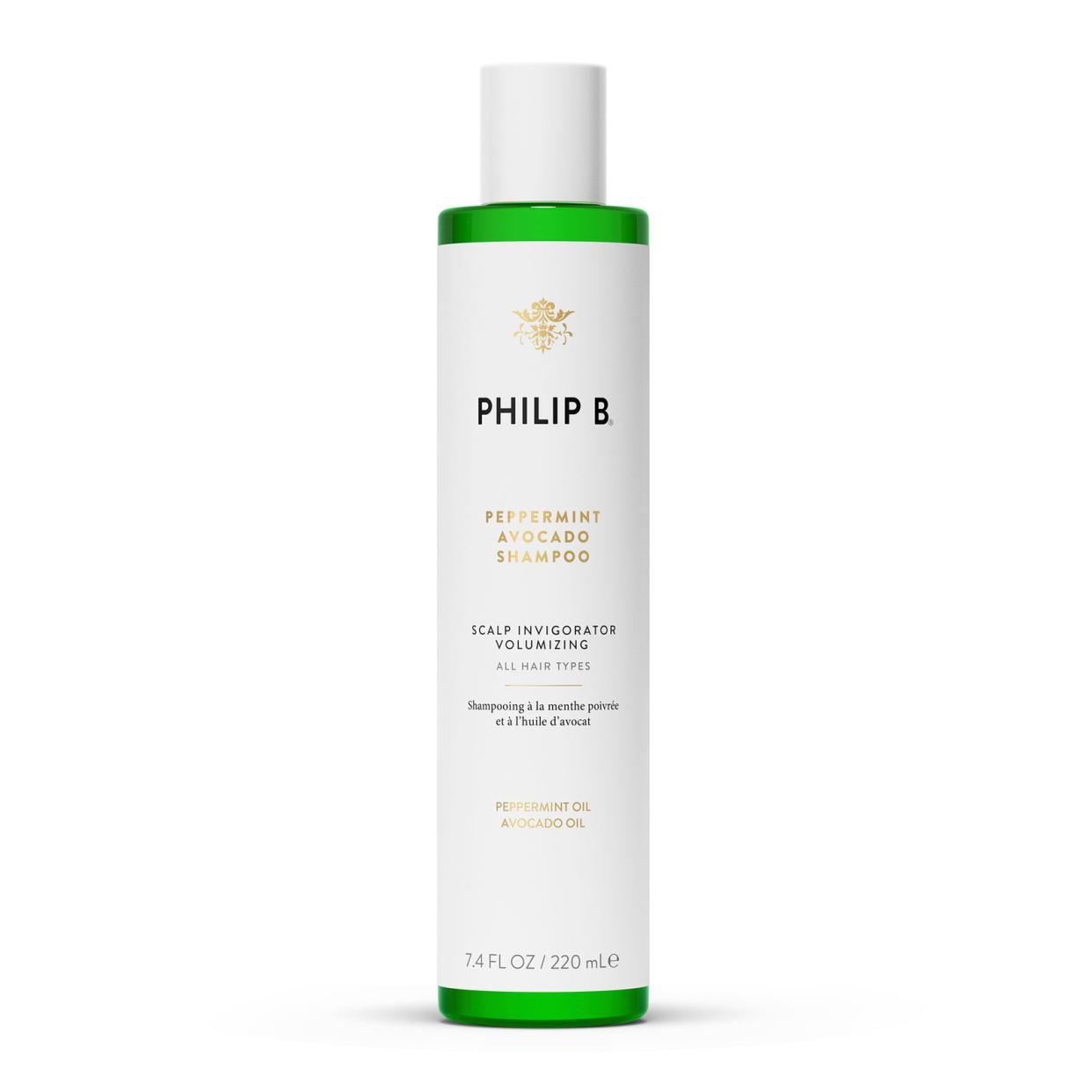 <p><a href="https://philipb.com/products/peppermint-avocado-shampoo" rel="nofollow noopener" target="_blank" data-ylk="slk:Shop Now;elm:context_link;itc:0;sec:content-canvas" class="link rapid-noclick-resp">Shop Now</a></p><p>Peppermint Avocado Shampoo</p><p>$36.00</p><p>philipb.com</p>