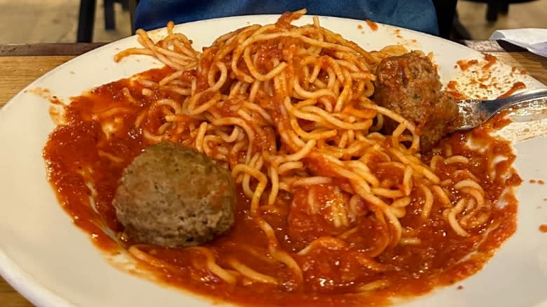 Bartolini's spaghetti and meatballs