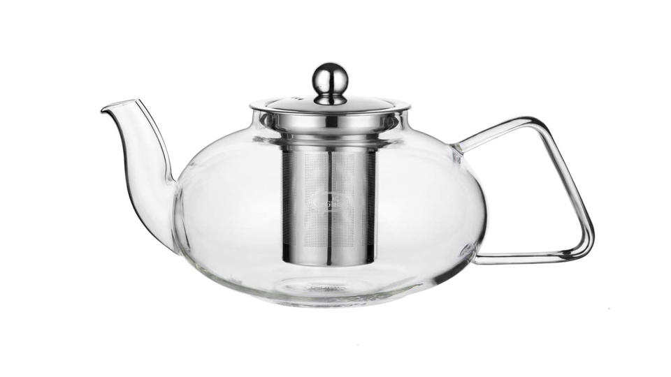 CNGLASS Glass Teapot with Removable Stainless Steel Infuser, Stovetop Safe Glass Tea Kettle, Blooming Loose Leaf Tea Maker(1200ML/40.6OZ). (Photo: Amazon SG)