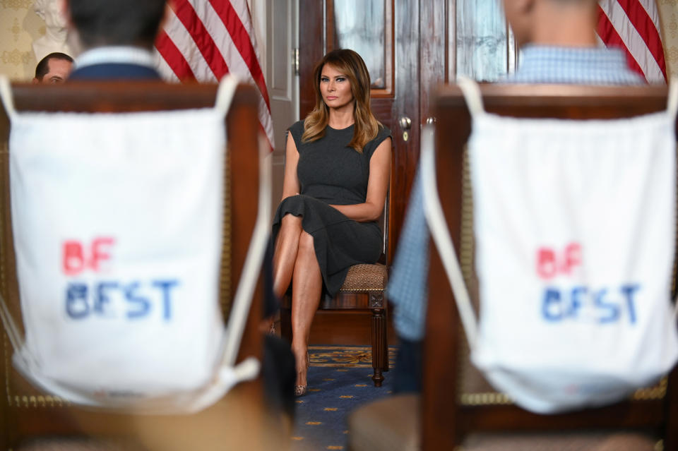 Laut dem US-Pastor Allen-Clark die perfekte "Trophäe": Ex-First Lady Melania Trump (Bild: REUTERS/Erin Scott)