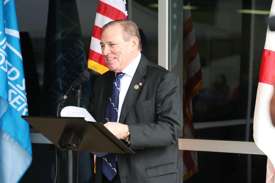 U.S. Rep. Neal Dunn speaks at a dedication ceremony to name a post office on South Adams Street after D. Edwina Stephens on Saturday, June 10, 2023.