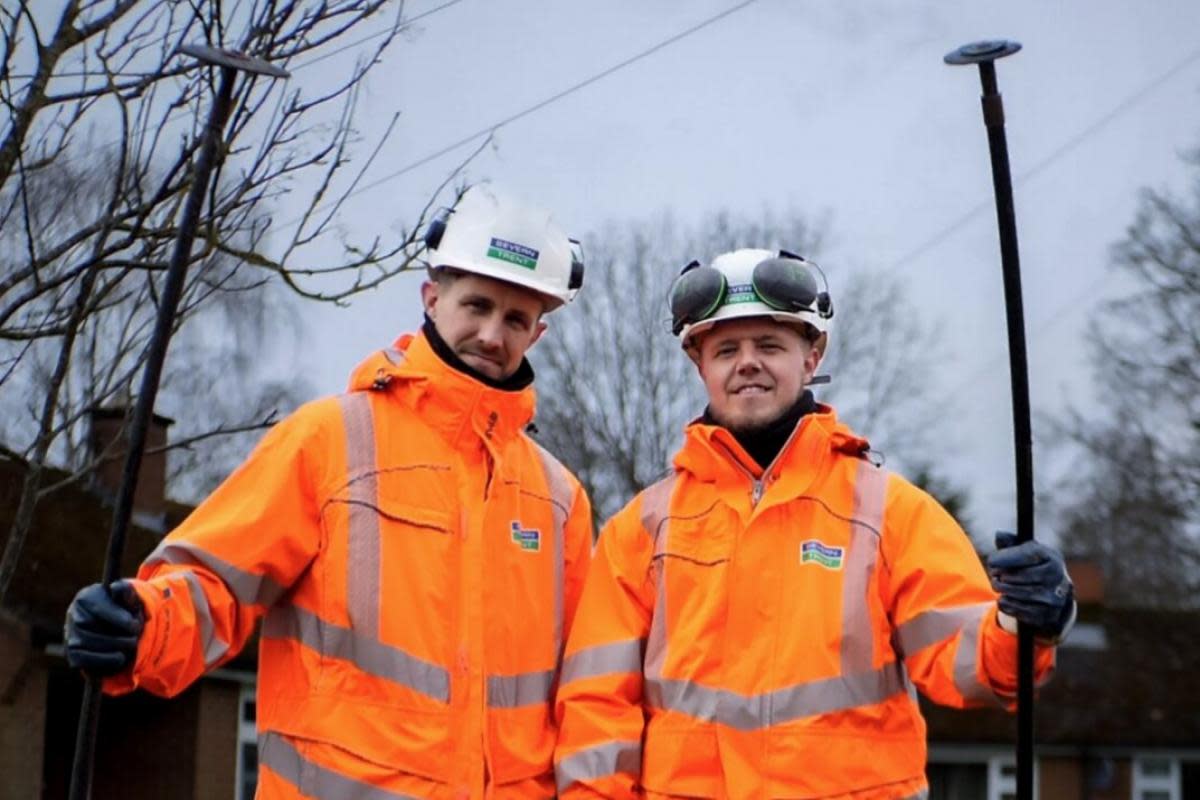 Severn Trent's 'Grim Brothers', Leighton Bagley and Jaydan Porteous <i>(Image: Severn Trent)</i>