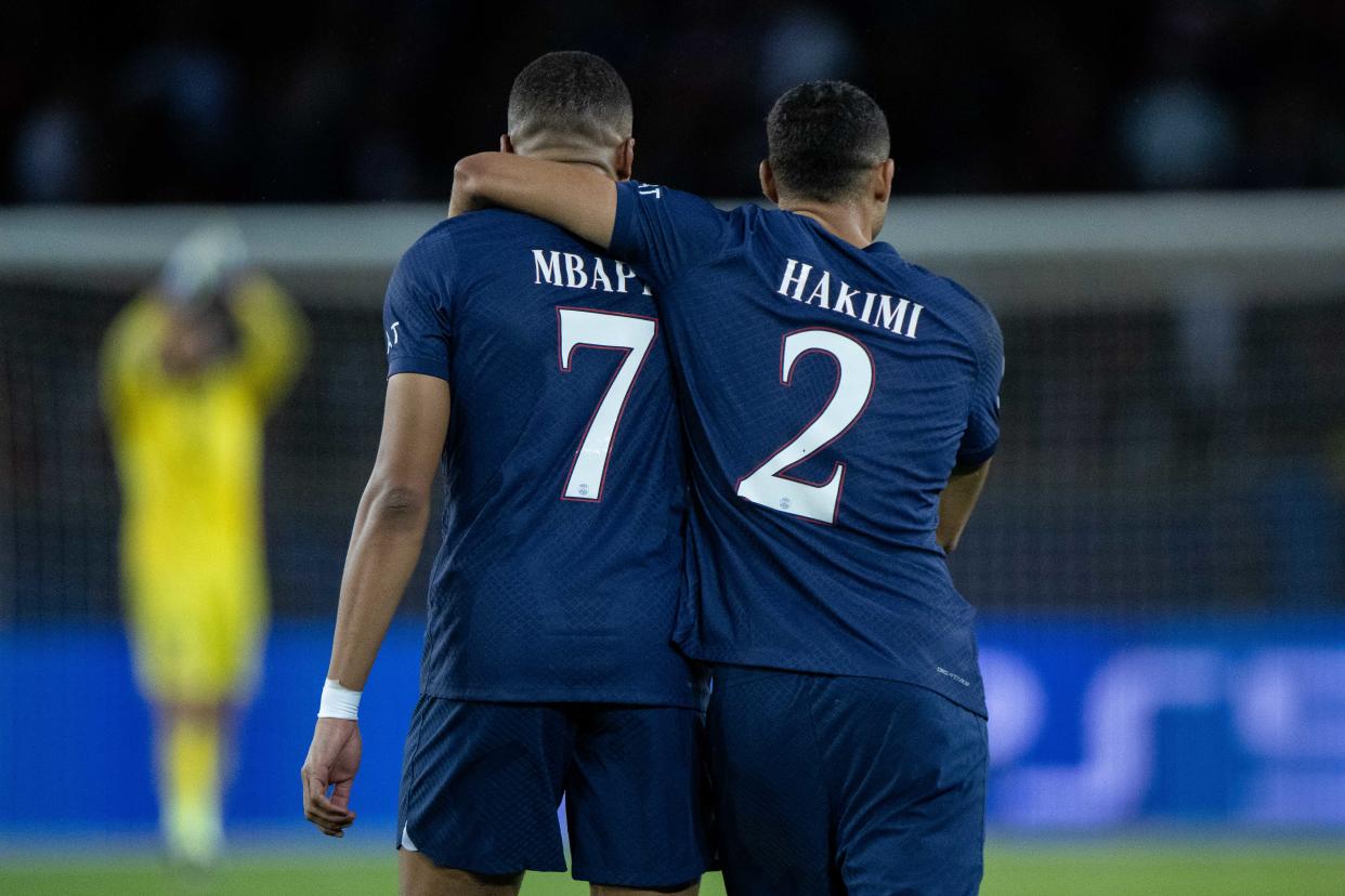 Achraf Hakimi y Mbapppé han demostrado su amistad en esta Copa del Mundo. (Foto: Sebastian Frej/MB Media/Getty Images)