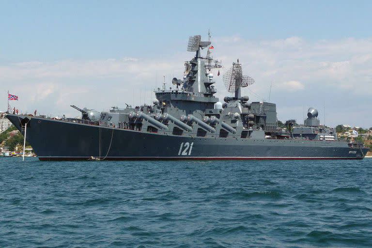 Moskva, el buque insignia de la Marina rusa.