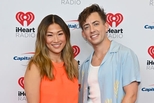 <p>David Becker/Getty</p> (L-R) Jenna Ushkowitz and Kevin McHale arrive at the 2022 iHeartRadio Music Festival at T-Mobile Arena on September 23, 2022 in Las Vegas, Nevada.