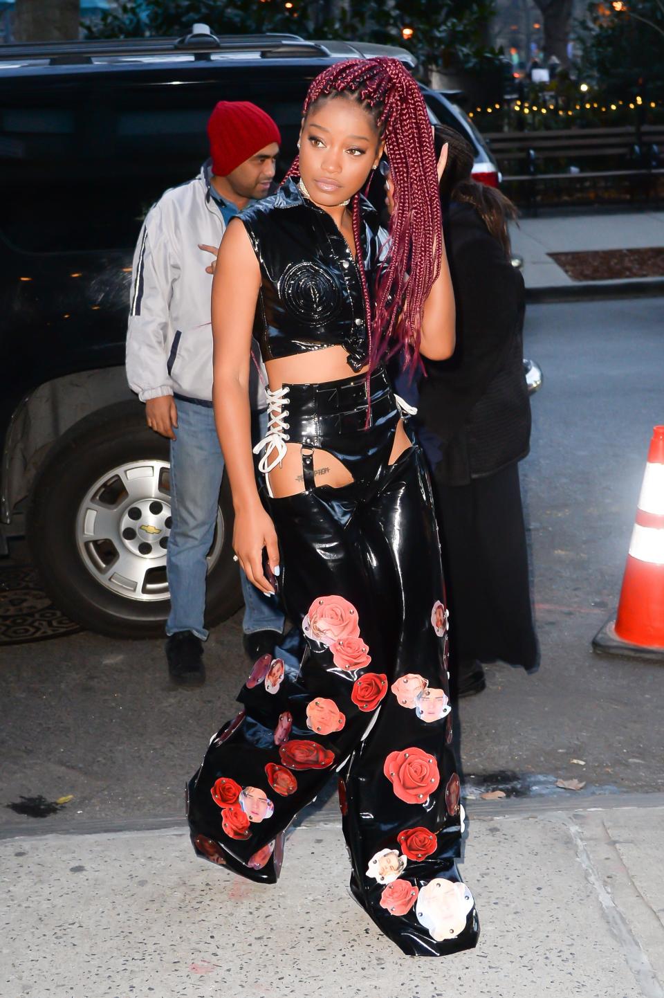 Keke Palmer walking in New York City's SoHo in December 2016.