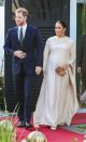 <p>The royal couple <a href="https://www.townandcountrymag.com/style/fashion-trends/g3272/meghan-markle-preppy-style/" rel="nofollow noopener" target="_blank" data-ylk="slk:looked stylish;elm:context_link;itc:0;sec:content-canvas" class="link ">looked stylish</a> as they arrived holding hands to <a href="https://www.townandcountrymag.com/society/tradition/g26364847/prince-harry-and-meghan-markle-morocco-2019-visit-photos/" rel="nofollow noopener" target="_blank" data-ylk="slk:a reception at the British residency in Morocco;elm:context_link;itc:0;sec:content-canvas" class="link ">a reception at the British residency in Morocco</a>. </p>