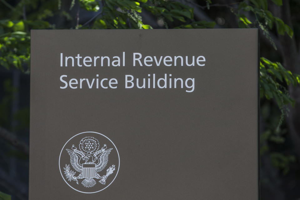 WASHINGTON, DC - APRIL 15: The Internal Revenue Service (IRS) building stands on April 15, 2019 in Washington, DC. April 15 is the deadline in the United States for residents to file their income tax returns. (Photo by Zach Gibson/Getty Images)