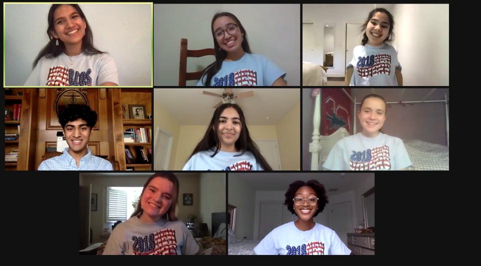 The New Voters team on a video call (Abigail Felan)