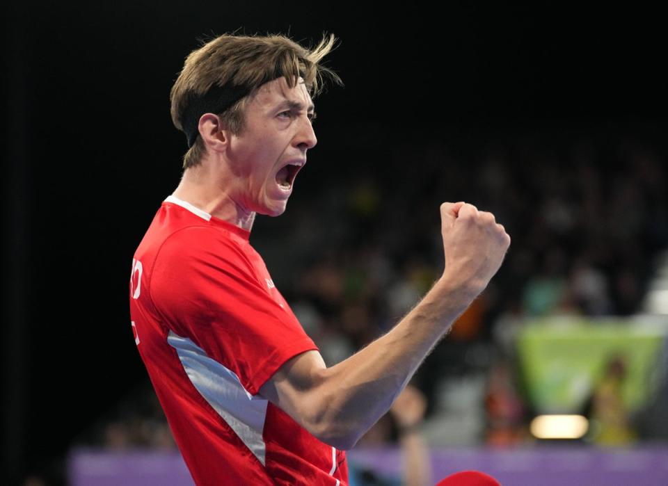 Liam Pitchford came up just short in the men’s singles table tennis final (Tim Goode/PA) (PA Wire)