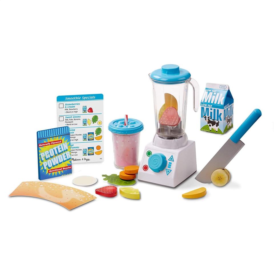 <p><a href="https://go.redirectingat.com?id=74968X1596630&url=https%3A%2F%2Fshop.nordstrom.com%2Fs%2Fmelissa-doug-smoothie-making-blender-play-set%2F5081132&sref=https%3A%2F%2Fwww.womansday.com%2Flife%2Fg982%2Fgifts-for-kids%2F" rel="nofollow noopener" target="_blank" data-ylk="slk:Shop Now;elm:context_link;itc:0;sec:content-canvas" class="link ">Shop Now</a></p><p>Smoothie Making Blender Play Set</p><p>nordstrom.com</p><p>$37.99</p><span class="copyright">Melissa and Doug</span>