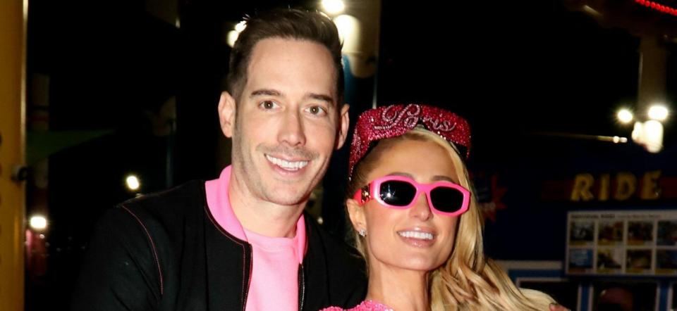 Paris Hilton & Carter Reum celebrate their one year Anniversary "Sliving" it up again throwing a party at the Santa Monica Pier