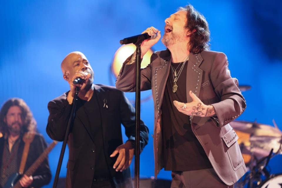 Darius Rucker and The Black Crowes perform onstage at the 2023 CMT Music Awards held at Moody Center on April 2, 2023 in Austin, Texas.