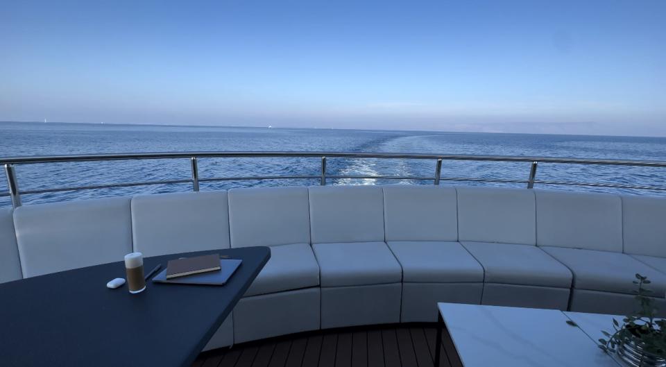 View of the sitting area at the back on the second deck.