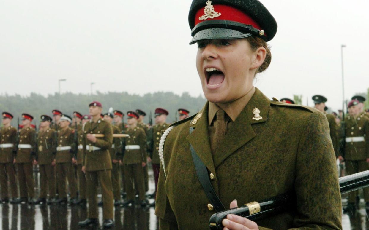Jacqui Fidler, 17, of Plymouth,  first female RSM of the Army Training Regiment