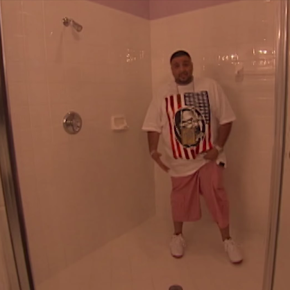 <p>According to DJ Khaled, this shower holds 30 people. Do with that information what you will. </p>