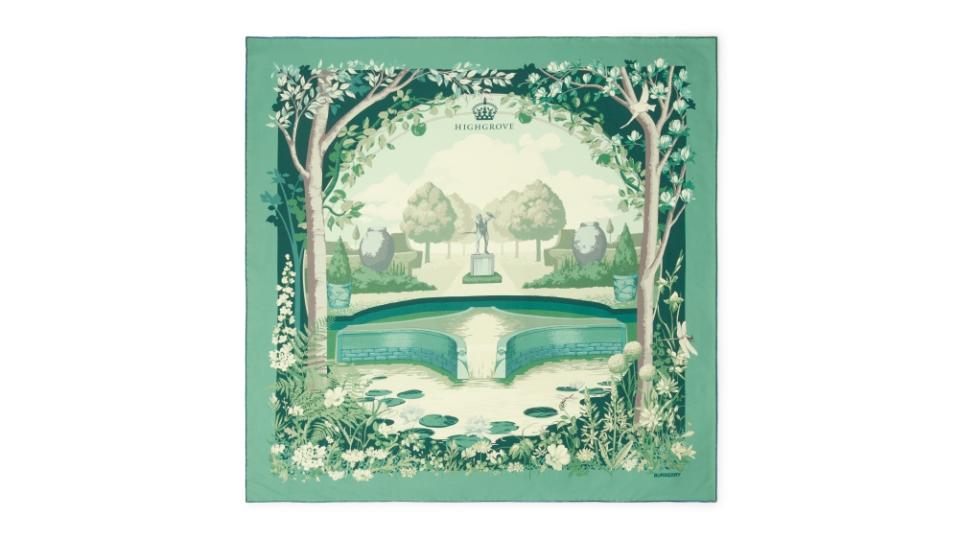 Burberry has partnered with King Charles and Queen Consort Camilla’s private residence, Highgrove, on a limited-edition scarf.