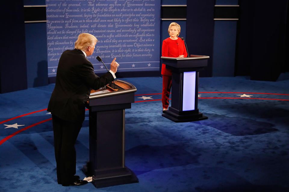 If you thought Donald Trump interrupted Hillary Clinton A LOT during the debate, you’d be right