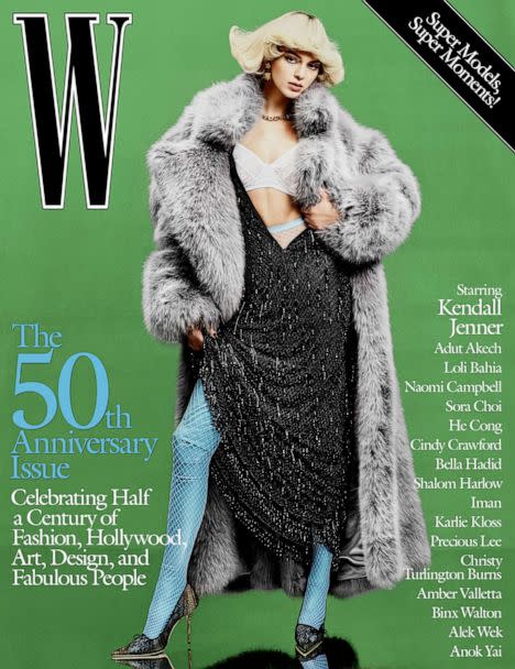 PHOTO: W Magazine is celebrating 50 years with 17 iconic covers featuring top supermodels including Naomi Campbell, Kendall Jenner, Precious Lee, Cindy Crawford and more. (Courtesy of W Magazine, Rafael Pavorotti)