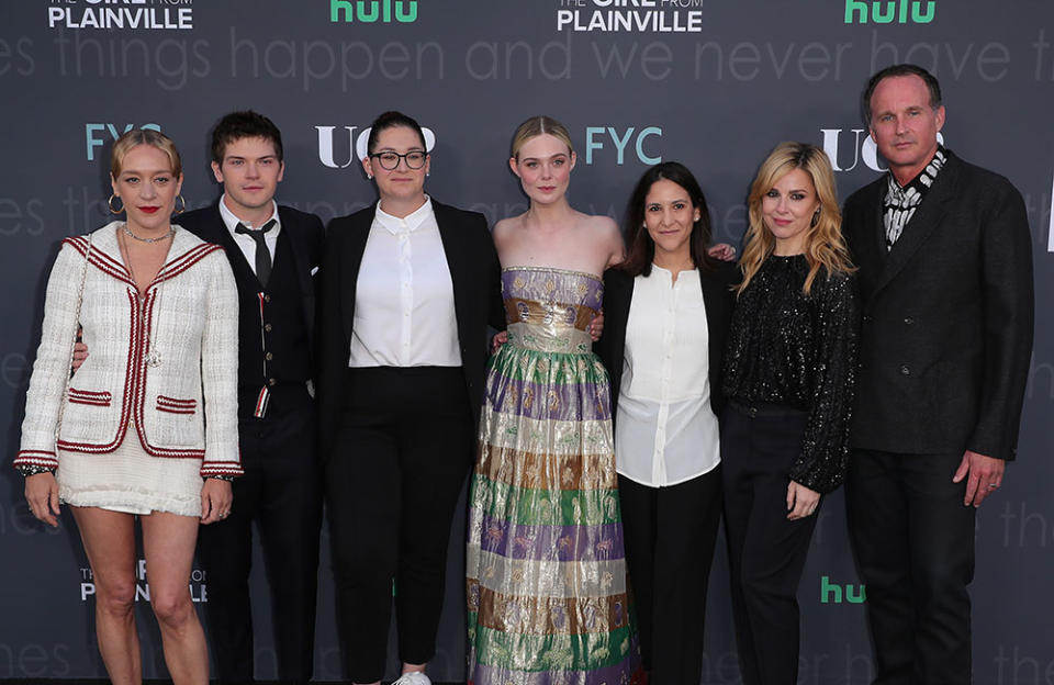 Chloë Sevigny, Colton Ryan, Liz Hannah, Elle Fanning, Brittany Kahan, Cara Buono and Kai Lennox - Credit: Leon Bennett/WireImage