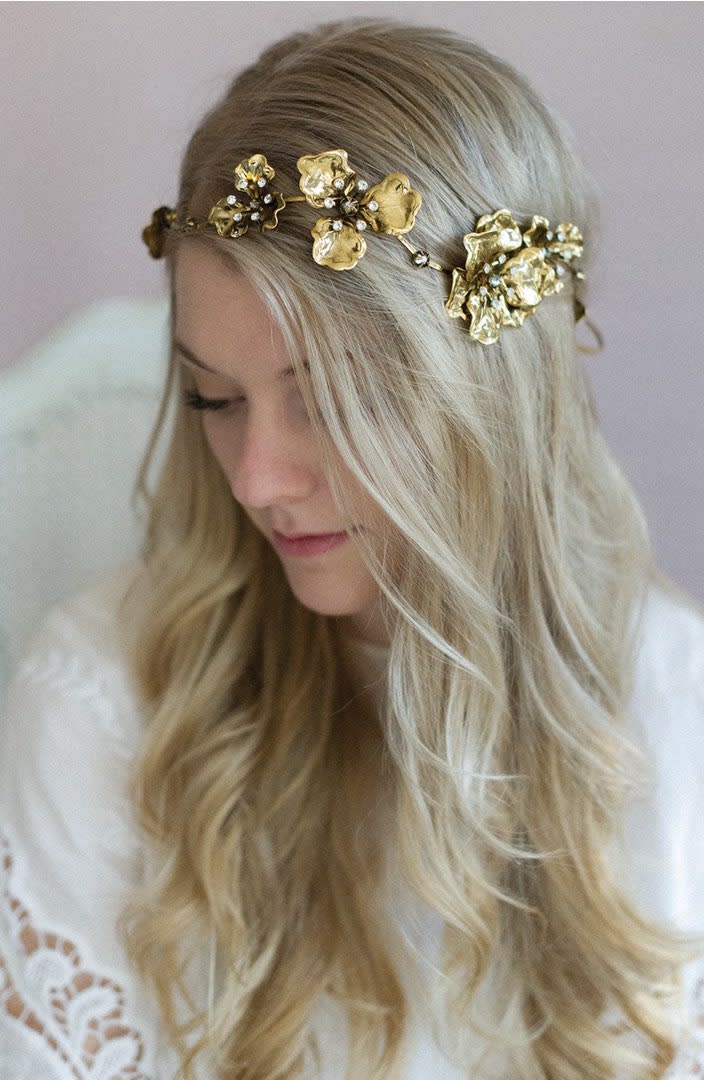 Antique flower headband